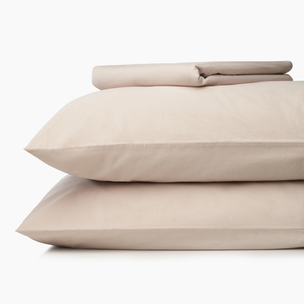 cotton-percale-pillow-cases-fitted-sheet-tan