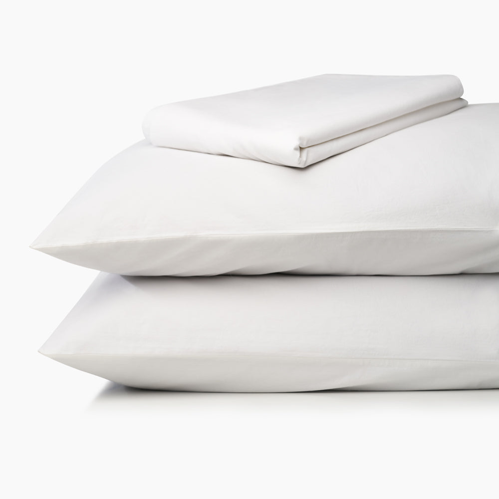 cotton-percale-pillow-cases-fitted-sheet-white