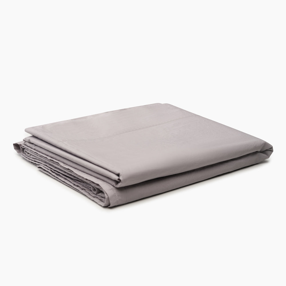 cotton-percale-flat-top-sheet-gray